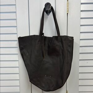 NWT Dark Brown Leather Tote Bag from Linea Pelle